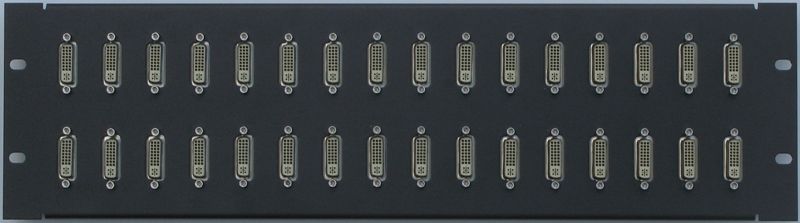 3RU 32 Port DVI Patch Panel
